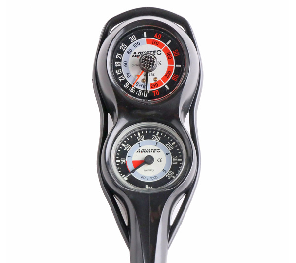 Консоль 2-х приборная Compact (манометр 350 bar + глубиномер) (black)